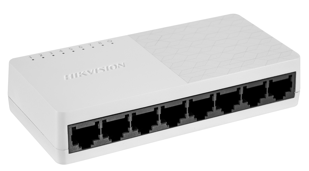 SWITCH HIKVISION NO GESTIONABLE GIGABIT 8 PUERTOS DS-3E0508D-O | ESCRITORIO | DISEÑO COMPACTO Y ELEGANTE