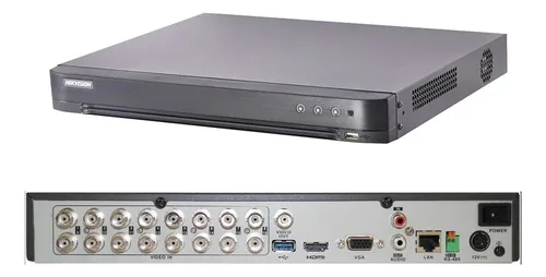 DVR 16 CANALES HIKVISION ACUSENSE IDS-7216HUHI-M2|XT TURBOHD | 8 MEGAPIXEL 4K | AUDIO BIDIRECCIONAL | RECONOCIMIENTO FACIAL | 2 BAHIAS PARA DISCO | SALIDA DE VIDEO EN 4K | H265