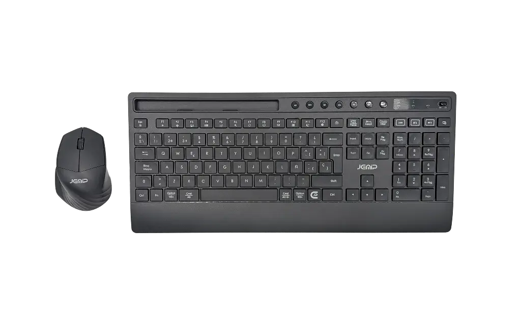 KIT TECLADO Y MOUSE | JEMIP | MAGNUN | INALAMBRICO | 1600DPI | 3 BOTONES | USB | ESPAÑOL | NEGRO