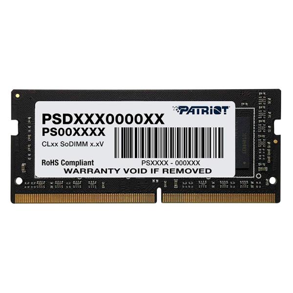 MEMORIA RAM PATRIOT 8GB| DDR4| 3200MHZ| SODIMM PARA PORTATIL PSD48G320081S SL