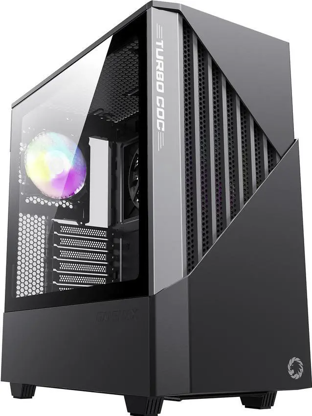 CASE GAMEMAX GAMING CONTAC COC MID TOWER | 2X US | 1HD AUDIO 3X FAN ARGB NEGRO GRIS