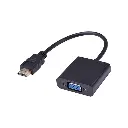CABLE | ADAPTADOR | JEMIP | HDMI A VGA | 15CM NEGRO | JPOHDVGAC017-BK
