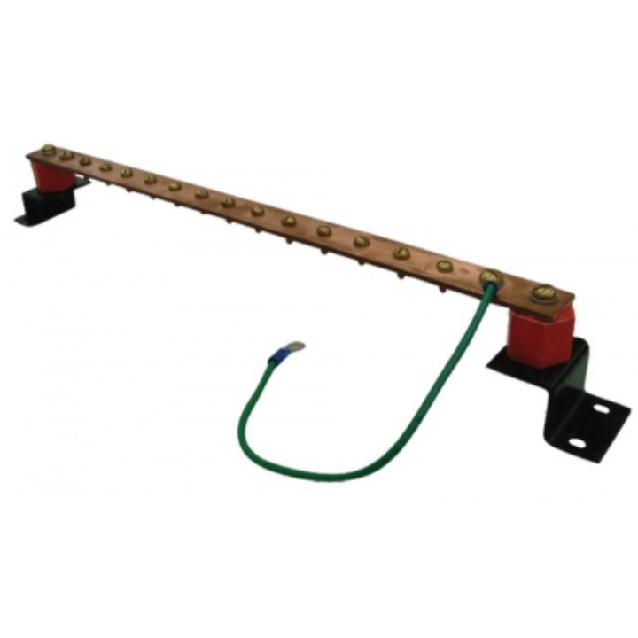 BARRA DE TIERRA 19" CON TORNILLOS PARA RACK