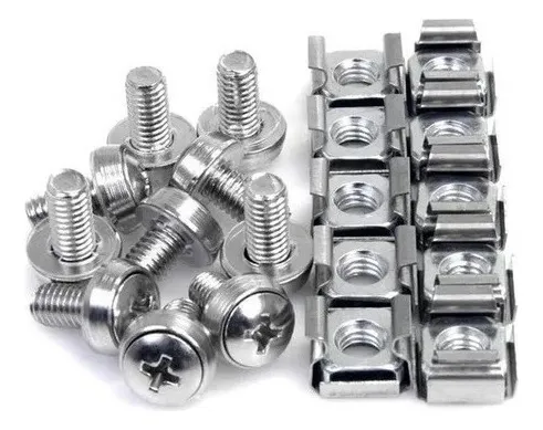 TORNILLOS Y GRAPAS PARA RACK QNET CANASTILLA JS-31 50 UNIDADES