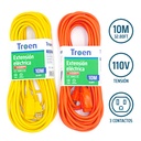 EXTENSION ELECTRICA | TROEN | 10MTS | CALIBRE 16AWG | MAXIMO 10 AMPER | NARANJA | AMARILLO A136-R2723-10
