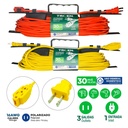EXTENSION ELECTRICA | TROEN | 30MTS | CALIBRE 16AWG | MAXIMO 10 AMPER | NARANJA | AMARILLO | A136-R2723-30