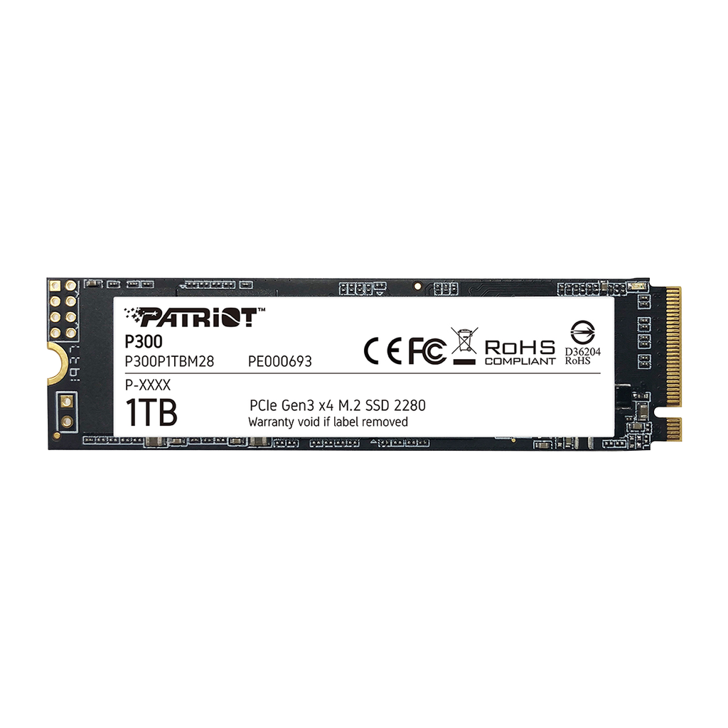 DISCO DURO SOLIDO | PATRIOT | M.2 | 1TB | 2280 | PCIE GEN 3X4 | INTERNO | NVME | P300P2TBM28