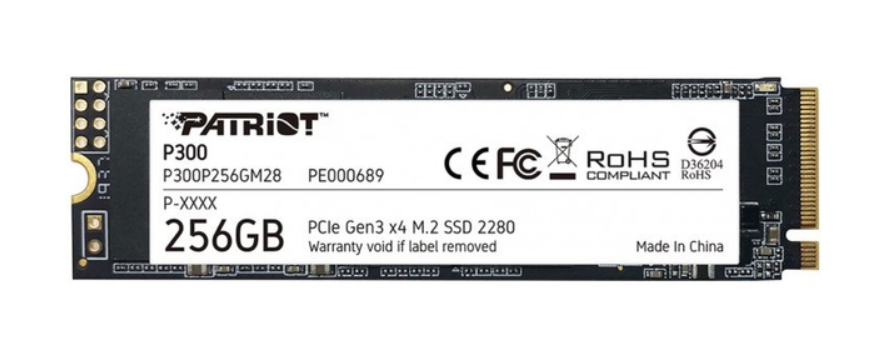 DISCO DURO SOLIDO PATRIOT M.2 256GB | 2280 | PCIE GEN 3X4 | INTERNO | NVME P300P256GM28