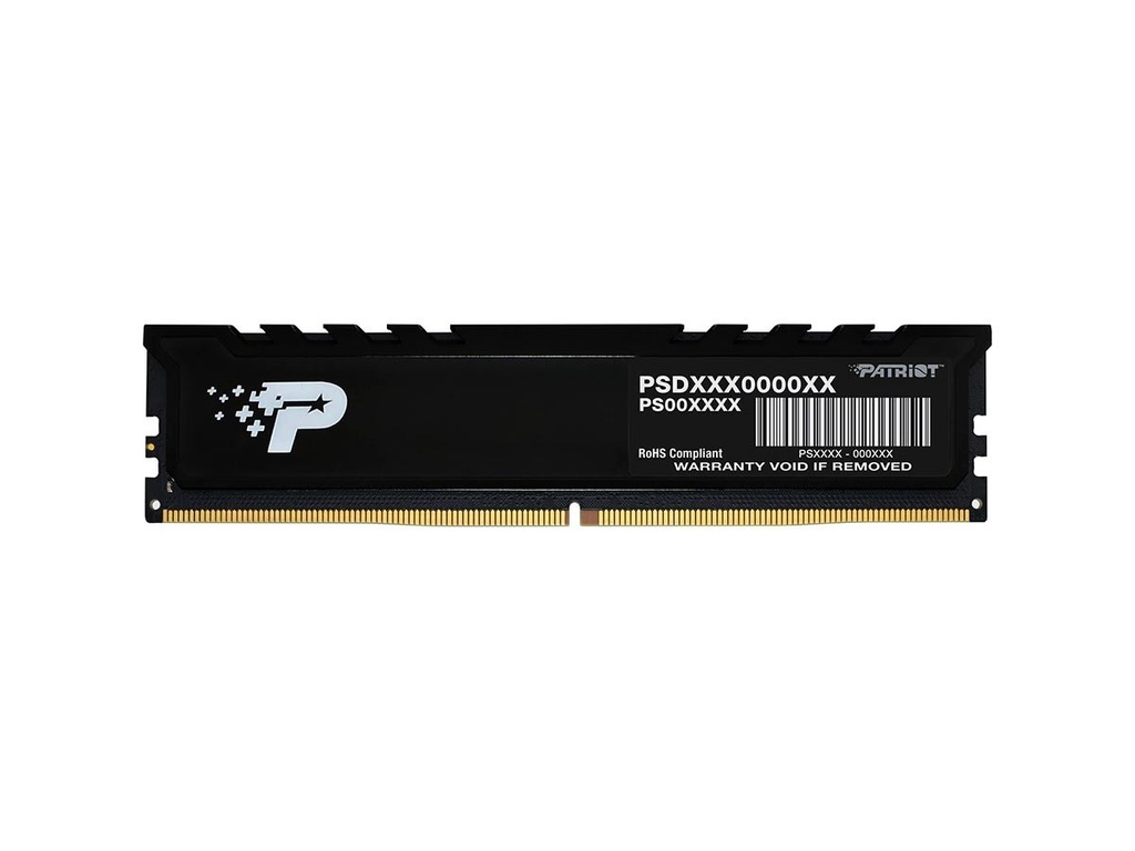MEMORIA RAM | PATRIOT | DDR5 | 16GB | 4800 MHZ | SIGNATURE PREMIUM NEGRO PARA PC | UDIMM | PSP516G480081H1