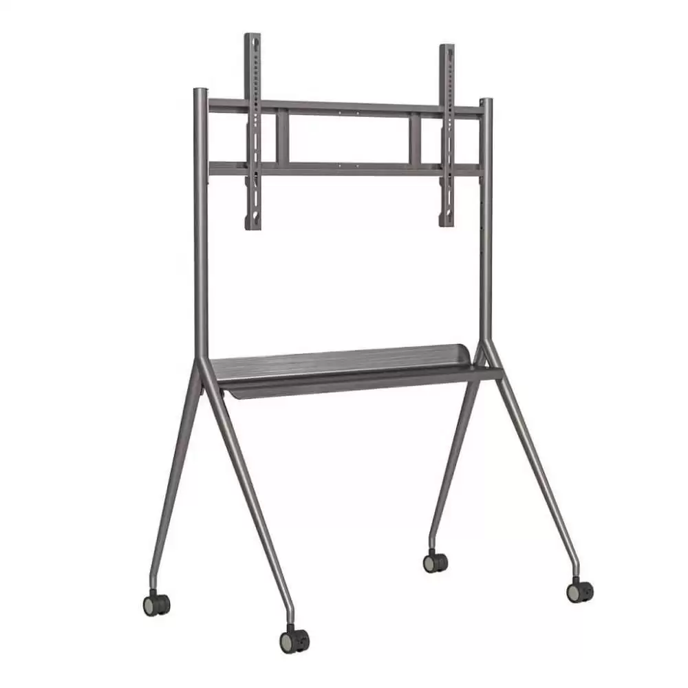 SOPORTE MOVIL PARA PANTALLAS INTERACTIVAS HIKVISION DS-D5ABKY2-B | 55" | 65"| 75" | 86" GRIS | ACERO