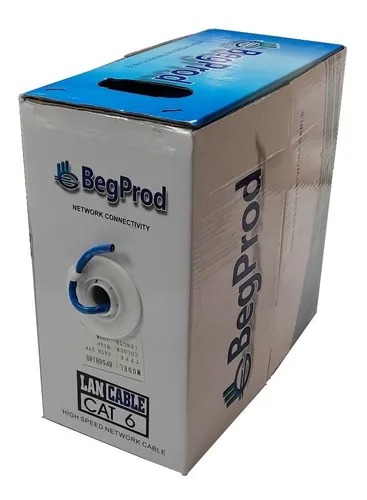 CABLE UTP BEGPROD CAT 6 70|30 BIMETALICA 305MTS AZUL|GRIS