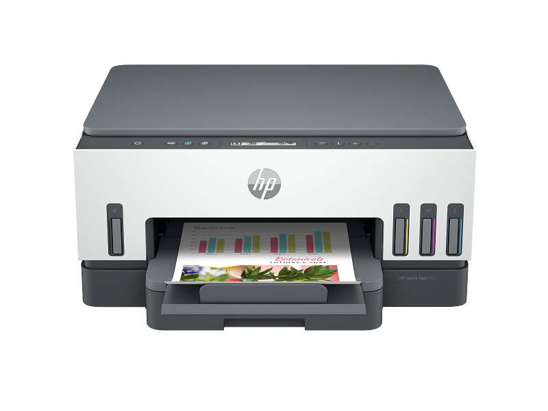 IMPRESORA HP SMART TANK 720 MULTIFUNCIONAL A COLOR | WIFI | TODO EN UNO | 15PPM | TINTA CONTINUA | PANTALLA LCD | 6UU46A