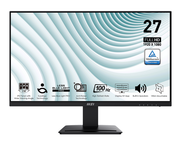 MONITOR | MSI | 9S6-3PB4CH-088 | 27" | 100HZ | IPS VGA | HDMI | DP