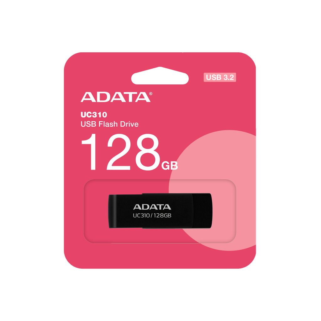 PENDRIVE FLASH DRIVE ADATA 128GB USB 3.2 GEN 1 COLOR NEGRO| UC-310-128G-RBK