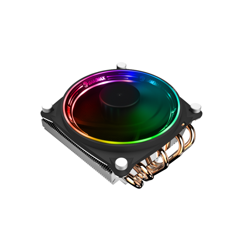 CPU COOLER GAMEMAX GAMMA 300 RAINBOW | 5 TUBOS TDP 135W RGB | FULL INTEL | AMD | AM4 | AM5 NEGRO