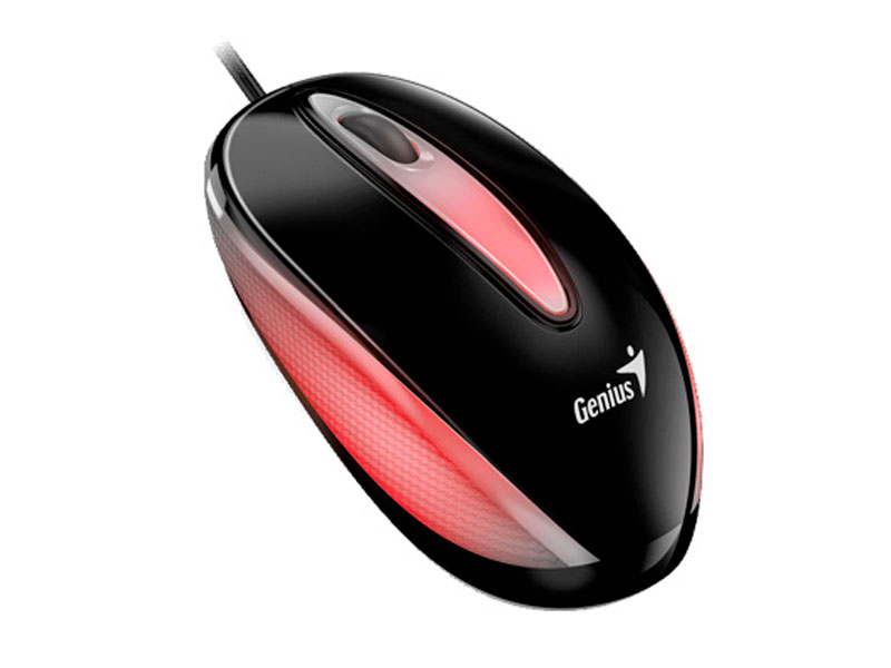 MOUSE GENIUS DX-MINI | 1000DPI | 3 BOTONES | AMBIDIESTRO | RGB LED | USB NEGRO