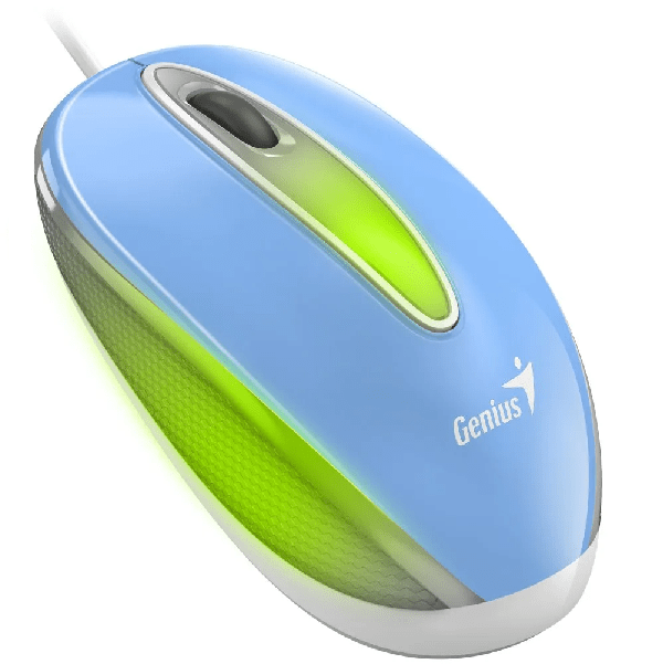 MOUSE GENIUS DX-MINI | 1000DPI | 3 BOTONES | AMBIDIESTRO | RGB LED | USB AZUL