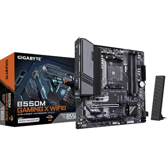 TARJETA MADRE GIGABYTE B550M GAMING X WIFI 6 | ATX | SOCKET AM4 | 4X DDR4-3200 | 4X SATA | 2X M.2 | 4XPCIE | 11X USB | HDMI DISPLAY PORT