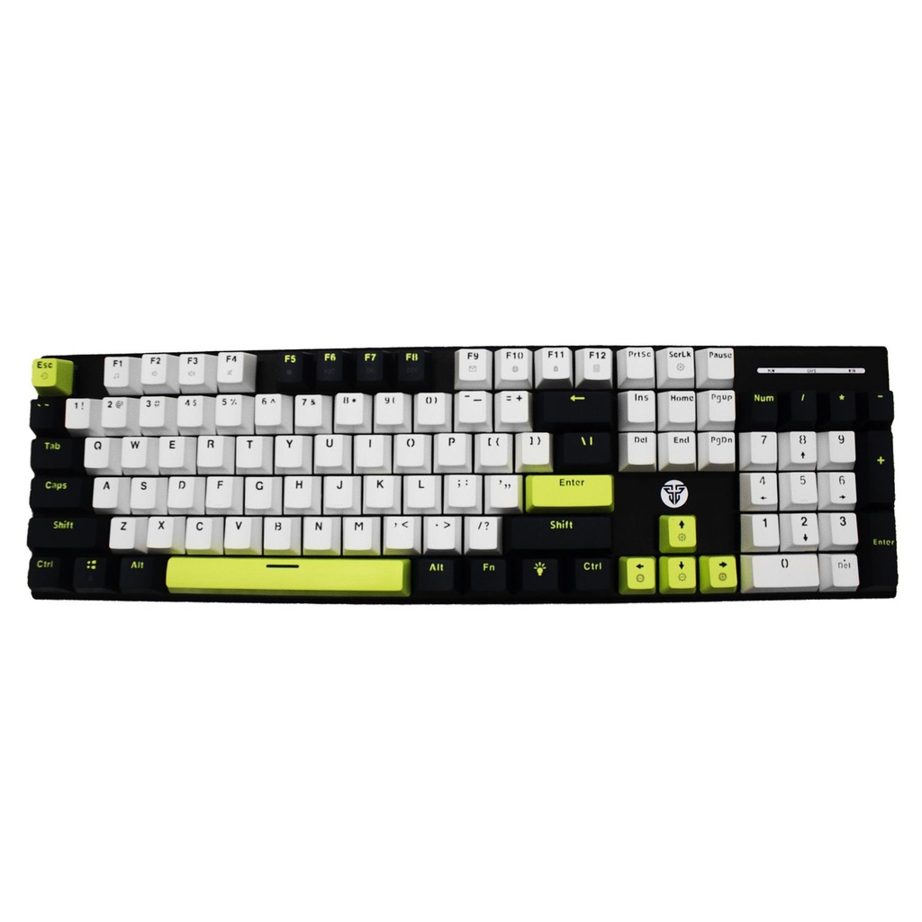 TECLADO FANTECH ATOM 104S MK878S CABLEADO MORI-BLANCO SWITCH AZUL