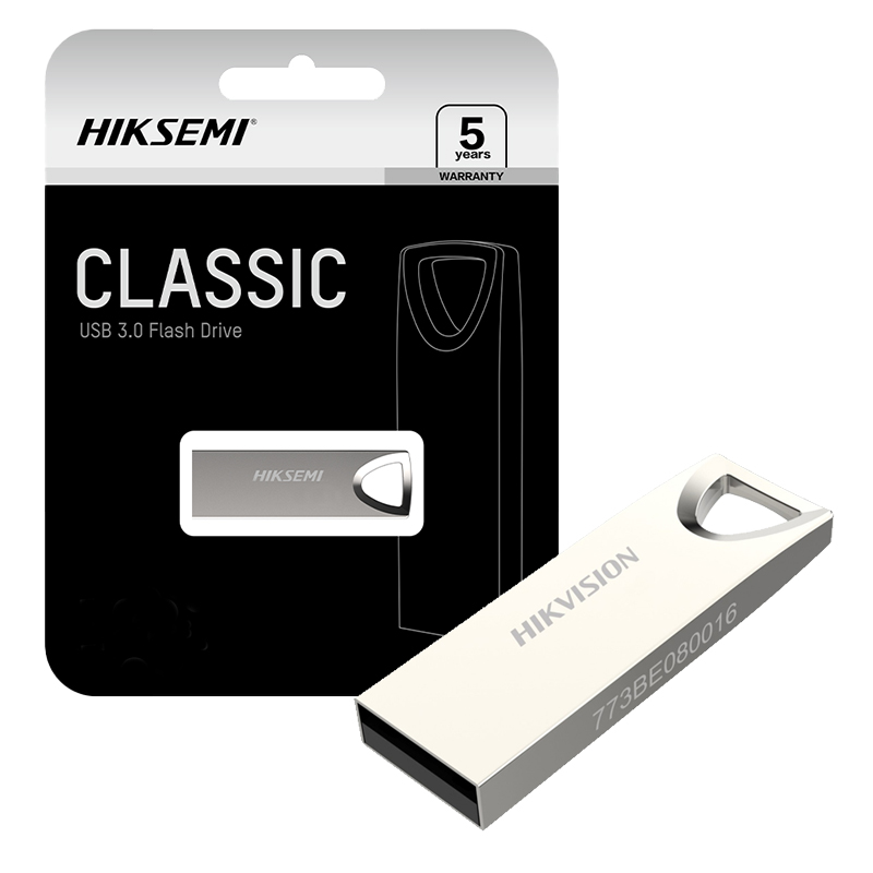 PENDRIVE FLASH DRIVE HIKSEMICLASSIC 64GB | USB 2.0 | GRIS METALICO HS-USB-M200-64GB