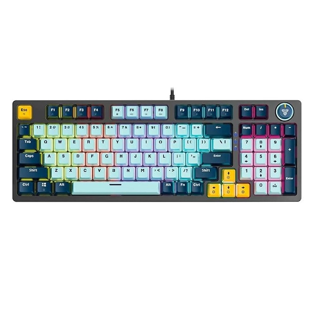 TECLADO | FANTECH | ATOM | 96 | MK890V2 | CABLEADO | AZUL | SKY | SWITCH AZUL