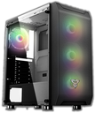 CASE GAMING | FANTECH | AERO CG80 | ATX NEGRO + 4 FANCOOLER RGB