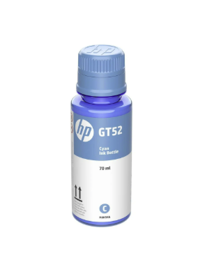 BOTELLA DE TINTA ORIGINAL HP GT52 PARA IMPRESORA SMART TANK 315|415|510|515|519|550|580|610 SERIES CYAN 90ML
