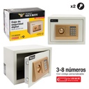 CAJA DE SEGURIDAD DIGITAL | 25 X 35 CM | DORADO | SECURITY | CODIGO DE 3 A 8 DIGITOS | 2 LLAVES INCLUIDAS | BATERIAS INCLUIDAS | SC-SFB2203