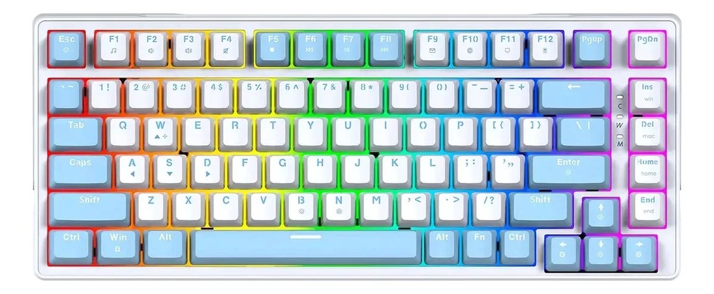 TECLADO FANTECH ATOM X83 MK612 CABLEADO (AME BLANCO) SW-ROSIE
