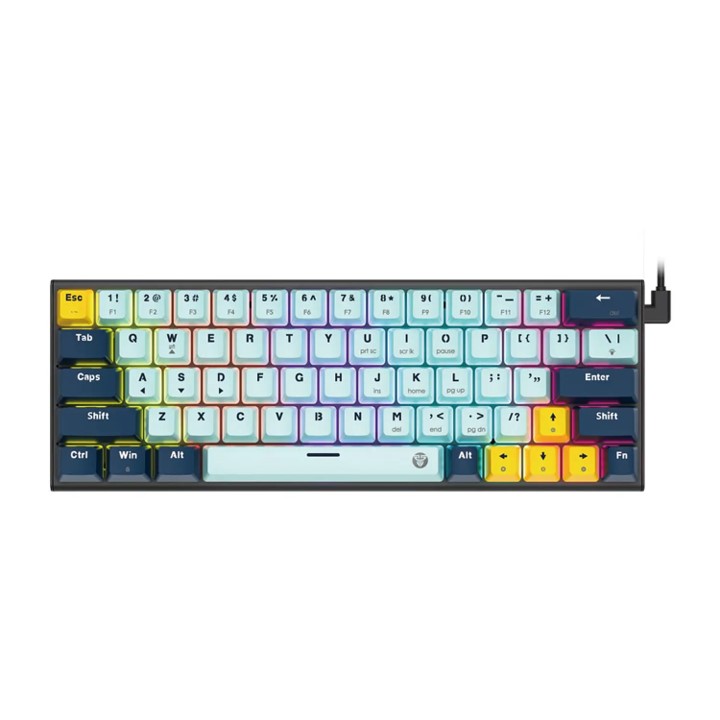 TECLADO FANTECH ATOM63 MK874V2 CABLEADO (AZUL SKY) SW-AZUL
