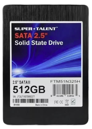 DISCO DURO SOLIDO SUPER TALENT 512GB SSD 2.5" SATA OEM FTM51N325H