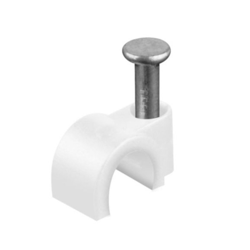 GRAPAS PLASTICAS PARA CABLE REDONDA WIREPLUS 5MM 100 UNIDADES WP-GPCR-5