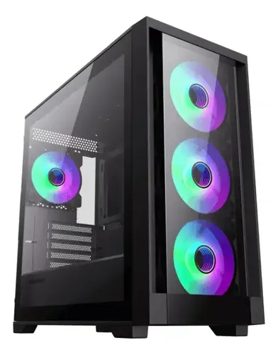 CASE GAMING GAMEMAX DEFENDER MB | MICRO ATX | USB 3.0 | USB 2.0 | HD AUDIO | 4X FAN ARGB | FRONTAL MALLA | LATERAL VIDRIO TEMPLADO