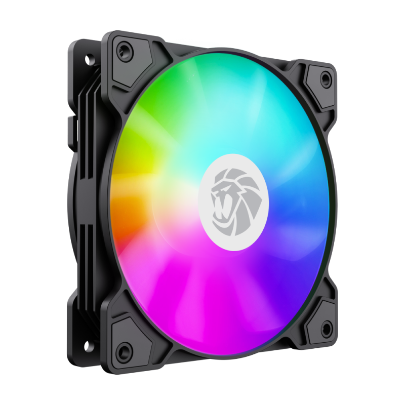 FANCOOLER VENTILADOR GAMEMAX FN12A-S5 W | LED ARGB | 800-1600 RPM | 12CM | NEGRO