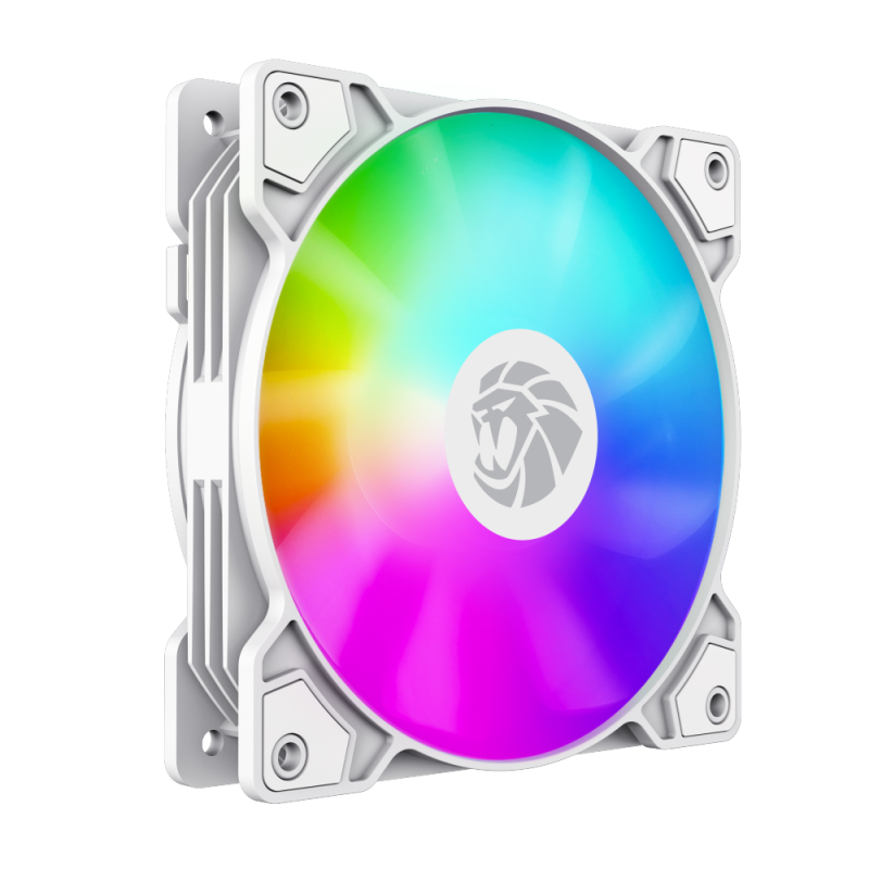 FANCOOLER VENTILADOR GAMEMAX FN12A-S5 W LED RGB 800-1600 RPM 12CM BLANCO