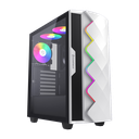 CASE GAMING GAMEMAX DIAMOND CP | ATX | USB 3.0 + 2 USB 2.0 | HD AUDIO | 4X FAN ARGB | LATERAL VIDRIO TEMPLADO | BLANCO
