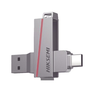 PENDRIVE HIKSEMI 64 GB | HS-USB-E307C|64G PUERTO USB 3.2 + USB TIPO-C GRIS METALICO