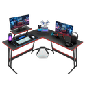 MESA GAMING | XTRIKE ME | DK-04 | 130CM | ESTACION AURICULARES | PORTAVASOS | NEGRA | CONTROL TIPO L
