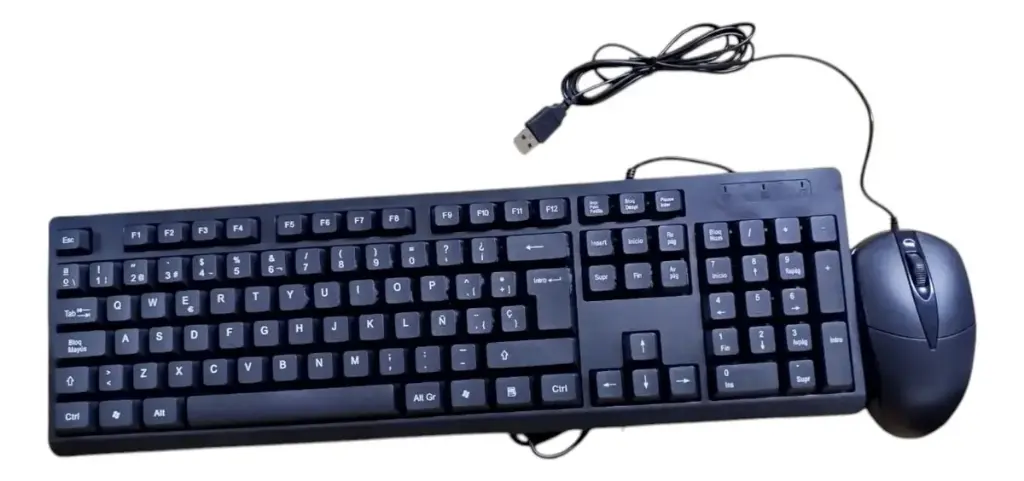 KIT TECLADO Y MOUSE | AROA | KBCM-101 | ESPAÑOL  | USB | NEGRO