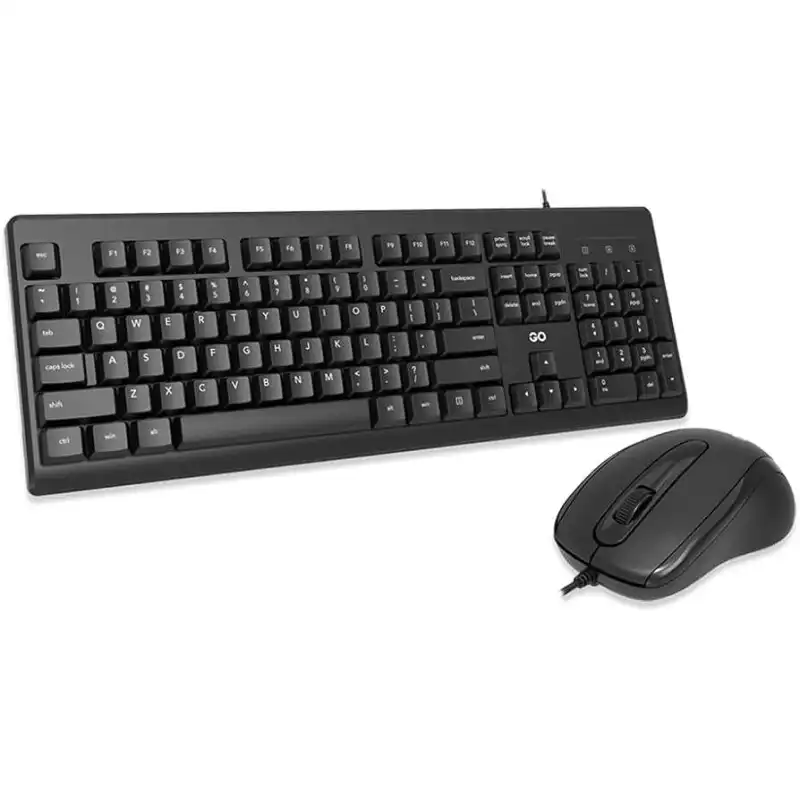 KIT TECLADO Y MOUSE AROA KBCM-101 ESPAÑOL USB NEGRO
