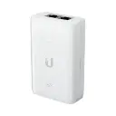 UBIQUITI U-POE+ ADAPTADOR POE UBIQUITI 48VDC 0.65A 1 PUERTO GIGABIT HASTA 30W INDICADOR LED PROTECTOR DE PICOS