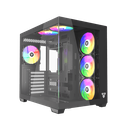 CASE | GAMING | FANTECH | LUMINA | CG85X ATX + 6 FANS NEGRO