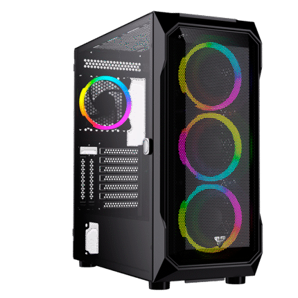 CASE GAMING FANTECH AERO XL CG81 EATX + 4 FANS NEGRO