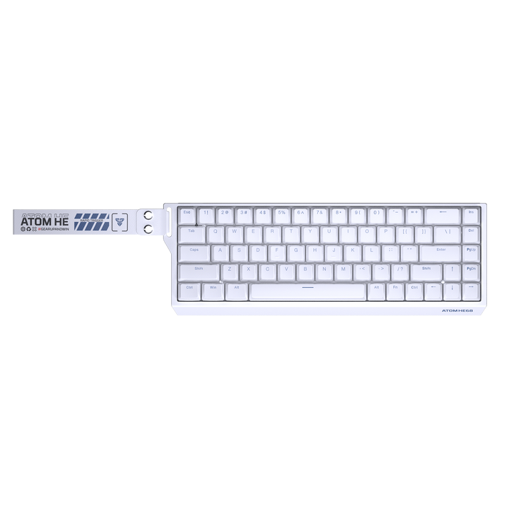 TECLADO FANTECH ATOM HE68 PRO MK922 CABLEADO BLANCO SWITCH MAGENITCO ESMERALDA