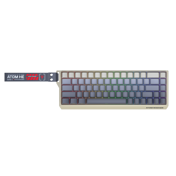 TECLADO FANTECH ATOM HE68 PRO MK922 CABLEADO BEIGE SWITCH MAGENITCO ESMERALDA
