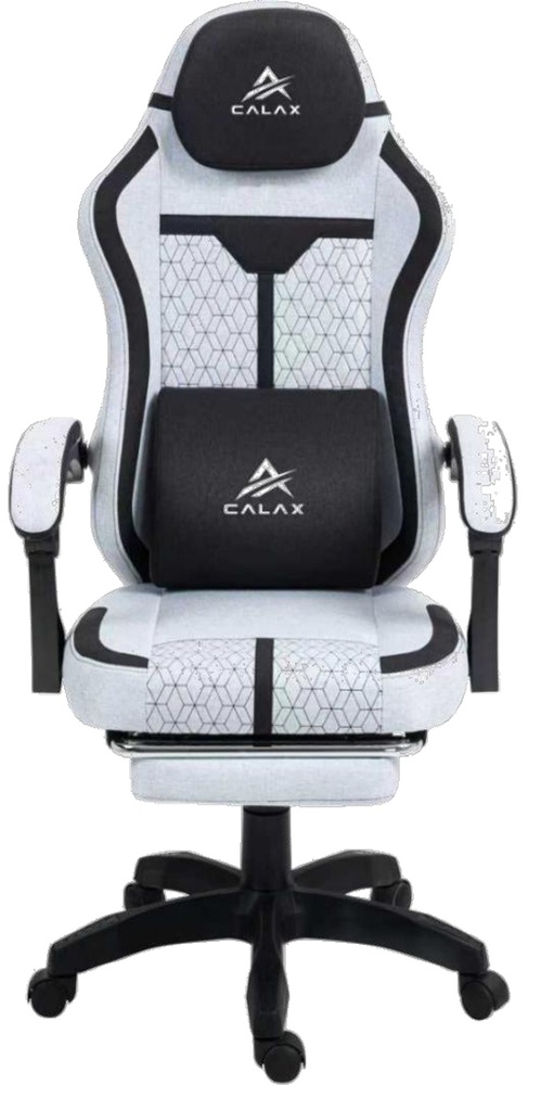 SILLA GAMING CALAX D1151 ERGONOMICA CON REPOSA CABEZA / REPOSA BRAZOS / POSA PIE / GREY-BLACK