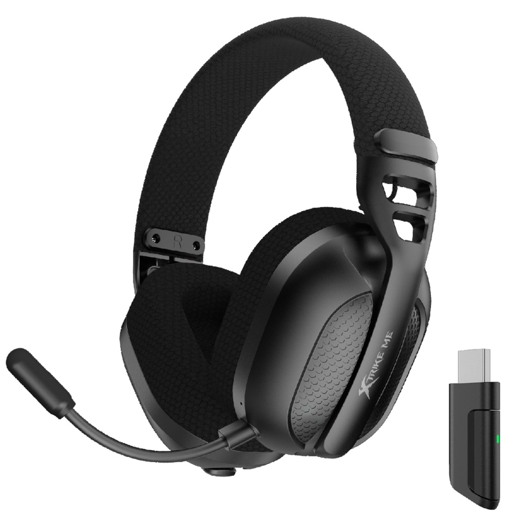 AUDIFONOS CON MICROFONO INALAMBRICO TRI-MODE XTRIKE ME GH-513W-BK USB/ BLUETOOTH /2.4G / NEGRO