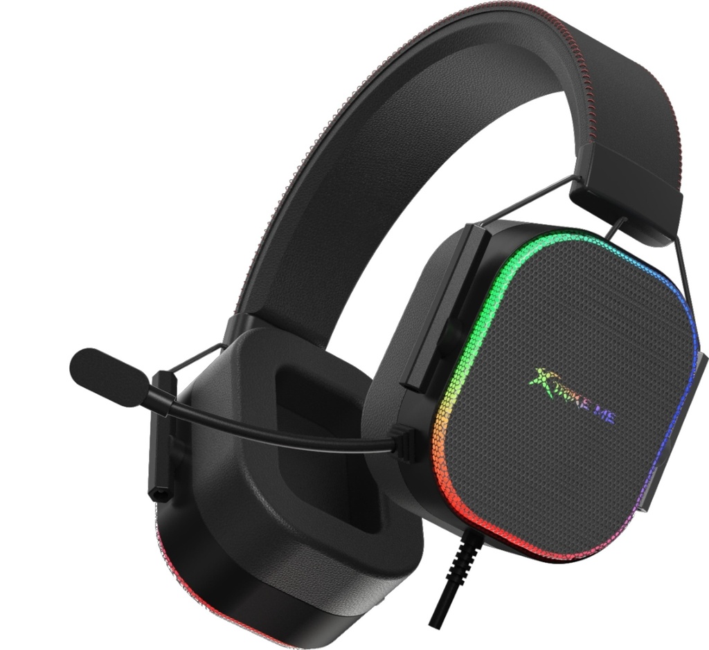 AUDIFONOS CON MICROFONO GAMING RGB XTRIKE ME GH-606 / CABLEADO / PS4/PS5/XBOXONE/PC/PHONE / 3.5MM / JACK