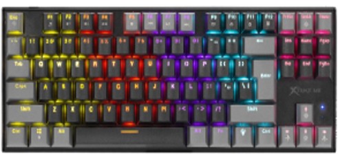 TECLADO MECANICO GAMING RGB XTRIKE ME GK-989B CABLE DESMONTABLE 25KEYS ANTI-GHOSTING/87KEYS/ RGB-12/SWI-RED/USB/NEGRO+