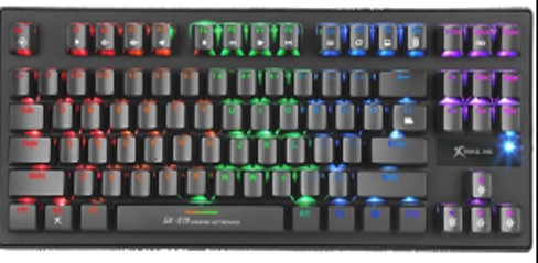 TECLADO MECANICO GAMING RGB XTRIKE ME GK-979 EN 25 KEYS ANTI-GHOSTING/87 KEYS/RGB-8/EN/USB/NEGRO